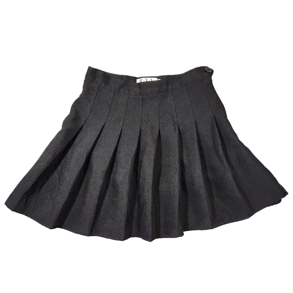 F.LL Y2k Mini Skirt Womens S Black Pleated Academia Bratz 2000s Vtg Office Siren